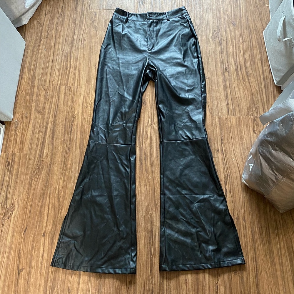 Black leather pants